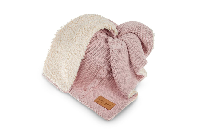 Couverture Chaude en Coton Bouclé - Rose