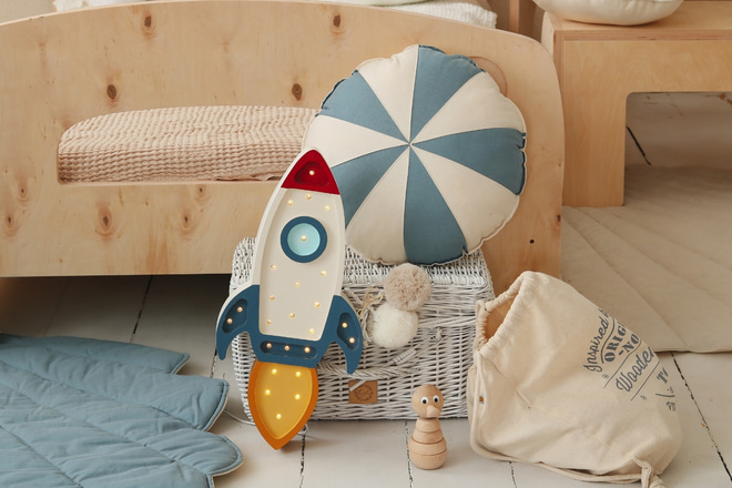 Little Lights Rocket Lamp Galactic White