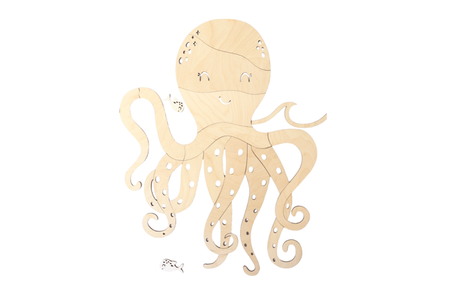 Holz-Oktopus