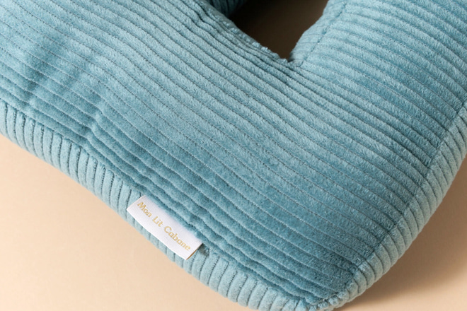 Letter Cushion B - Blue Corduroy