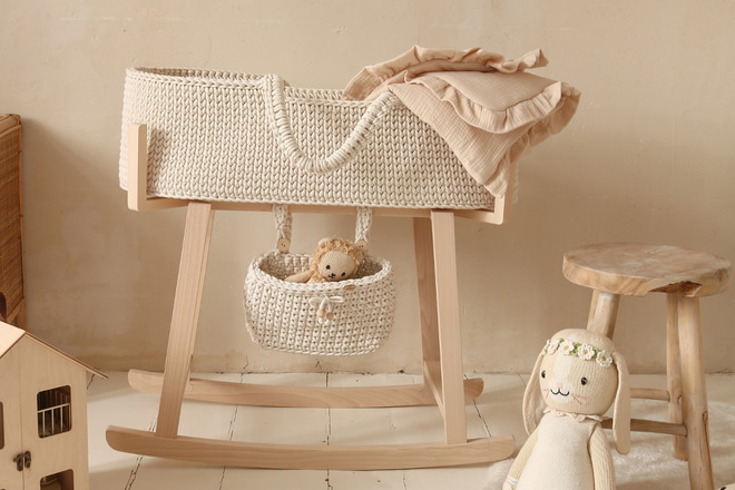 Tasca per letto All'uncinetto- Moka