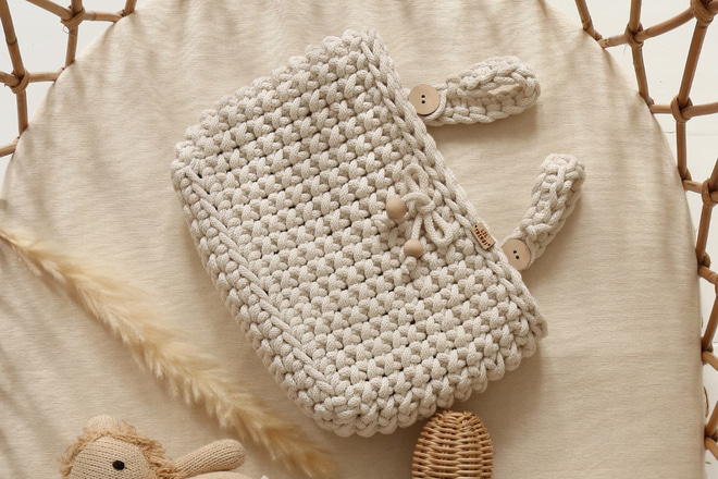Bolsa de Almacenamiento de ganchillo - Natural
