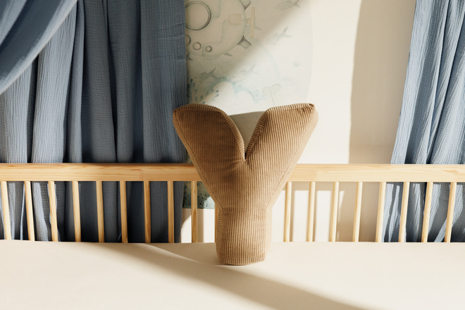 Letter Cushion Y - Cappuccino Corduroy