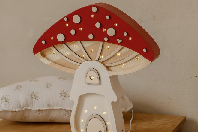 Lâmpada Little Lights LED Cogumelo Cappuccino