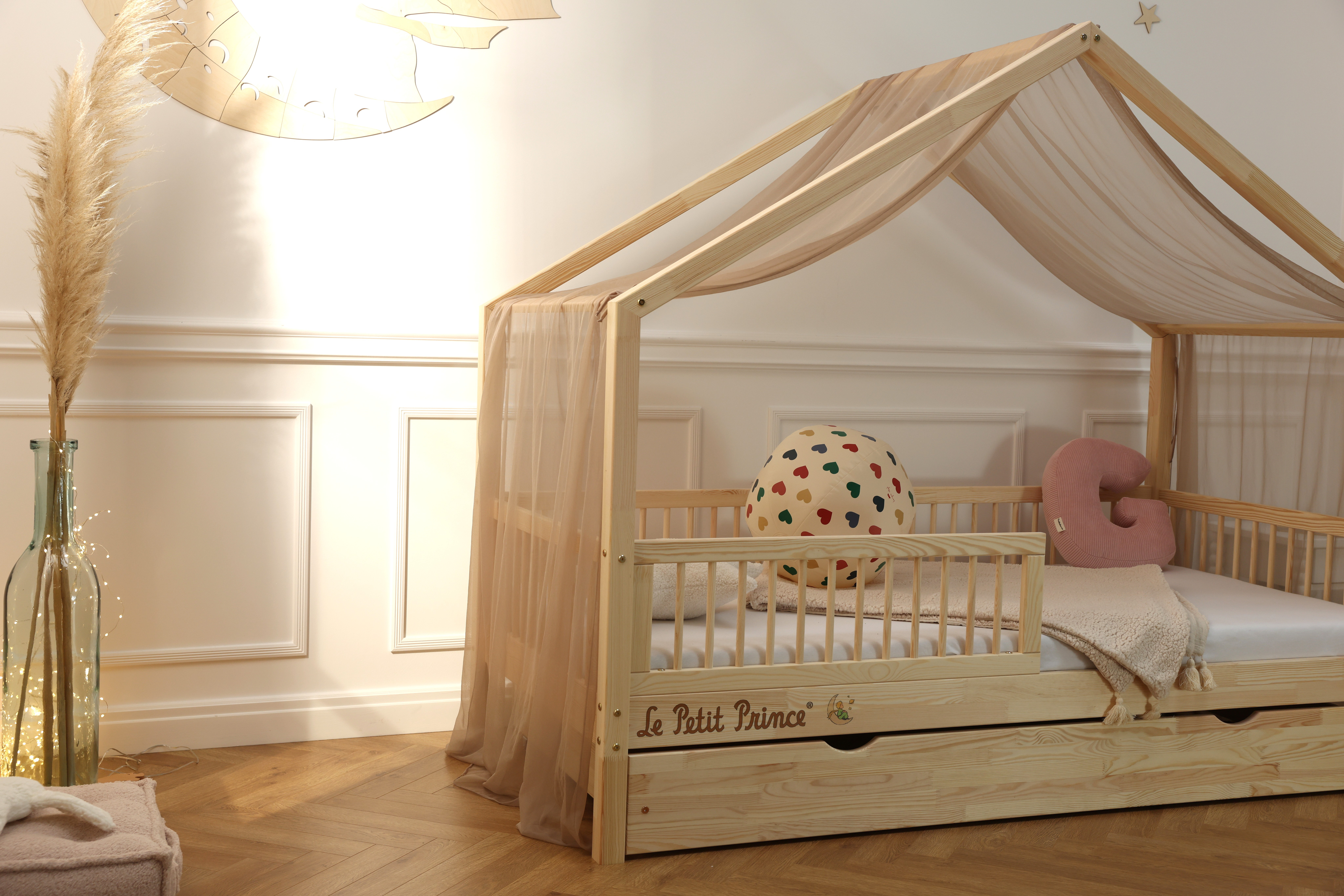 Toile de Lit Cabane Cappuccino en Tulle Toile de Lit Cabane Cappuccino en Tulle