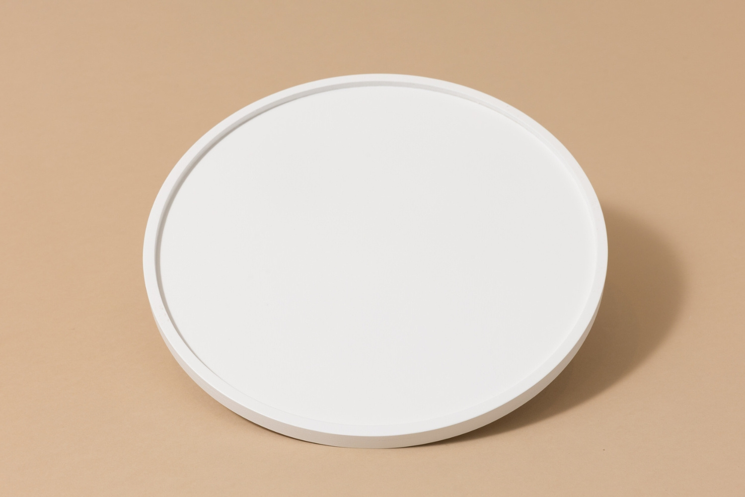 Tablette de Chevet Ronde en Bois - Blanc Tablette de Chevet Ronde en Bois - Blanc