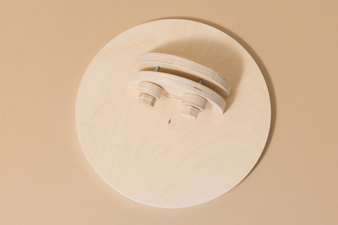 Round Wooden Bedside Table - White