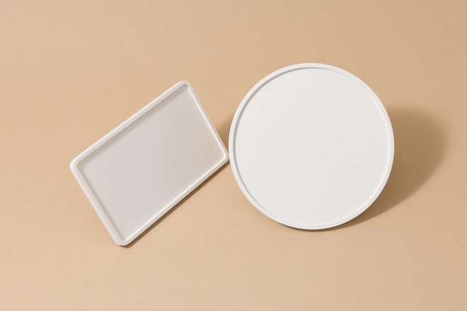 Tavoletta Rotondo in Legno - Bianco