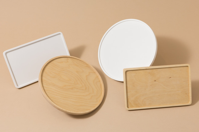 Tavoletta Rotondo in Legno - Bianco