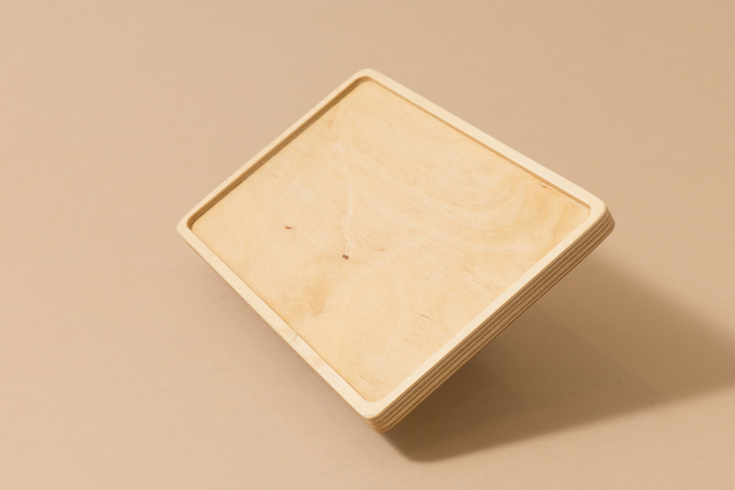 Rectangular Wooden Bedside Table - Natural
