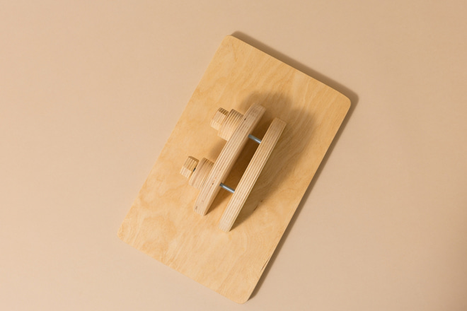 Rectangular Wooden Bedside Table - Natural