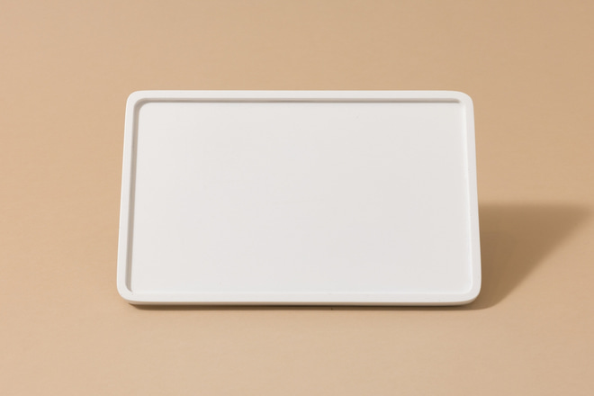Tablette de Chevet Rectangulaire en Bois - Blanc