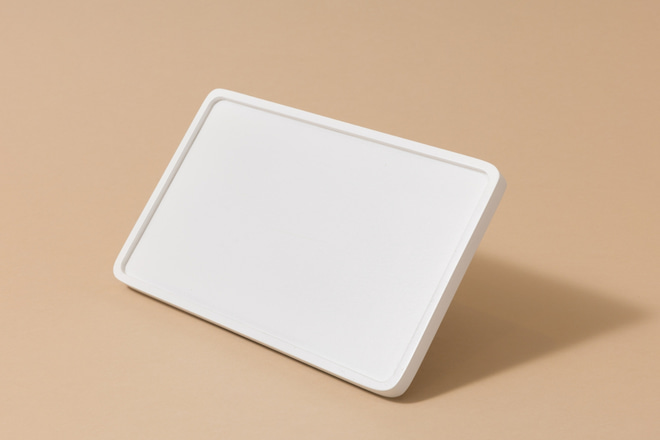 Tablette de Chevet Rectangulaire en Bois - Blanc