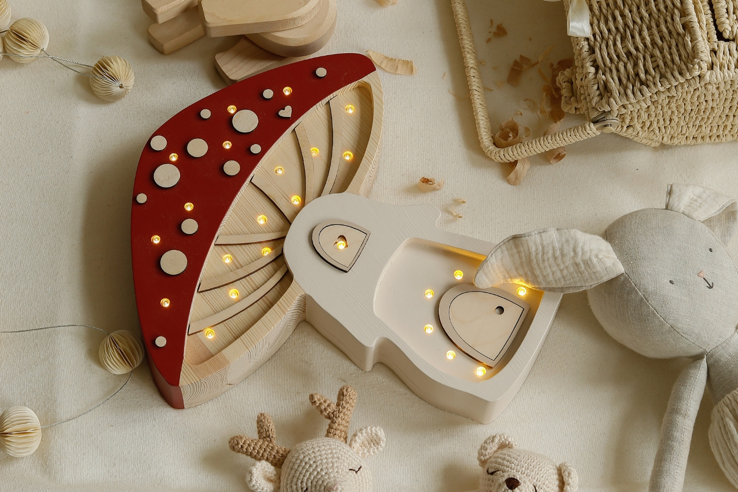 Lampada Little Lights Fungo Rosso LED Lampada Little Lights Fungo Rosso LED