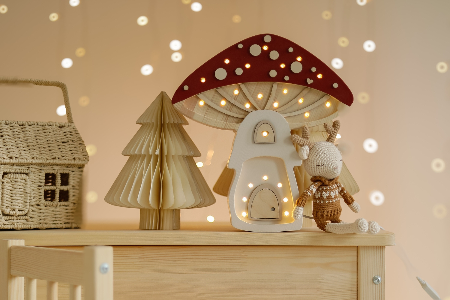 Lampada Little Lights Fungo Rosso LED Lampada Little Lights Fungo Rosso LED