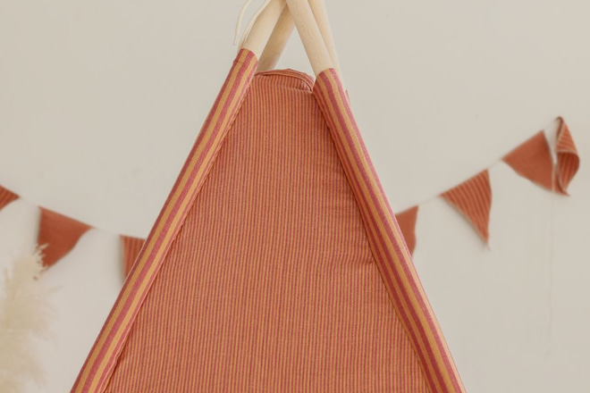 Tipi mit Teppich aus Musselin - Dalia