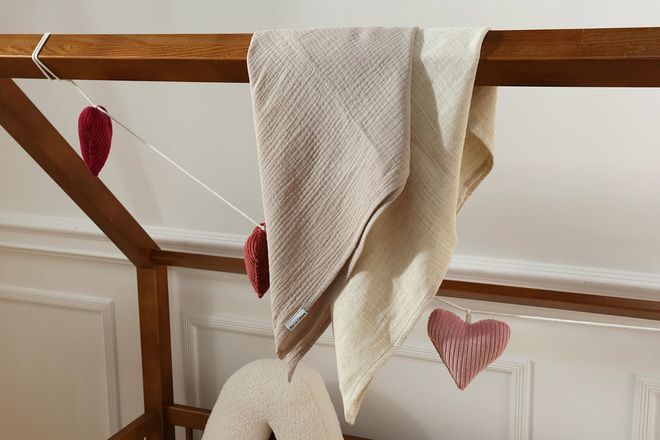 Conjunto de 2 Muselinas - Beige y Crema