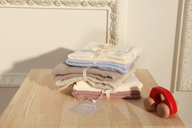 Conjunto de 2 Muselinas - Beige y Crema