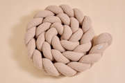 Bettschlange 3 Kordeln Bouclé Latte