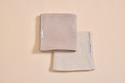 Set of 2 Muslin Cloths - Beige and Natural Linen