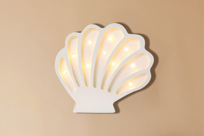 Little Lights Seashell Lamp Pearl White  Little Lights Seashell Lamp Pearl White