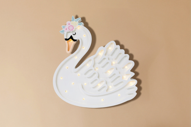 Dekolampe Schwan Little Lights