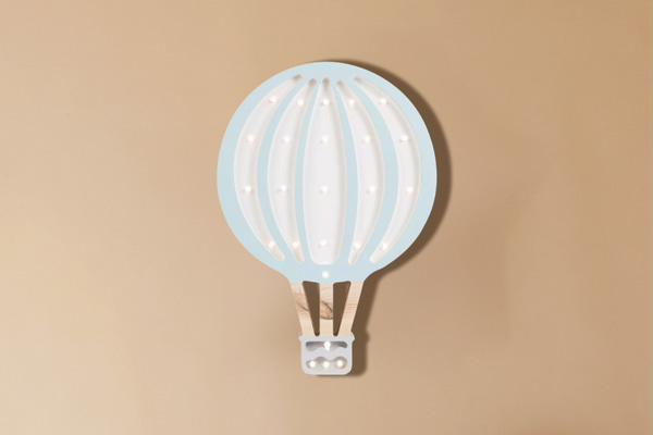 Lampa Little Lights Modrý horkovzdušný balón LED