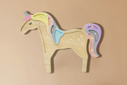 Lampada Little Lights Unicorno Rainbow Wood LED