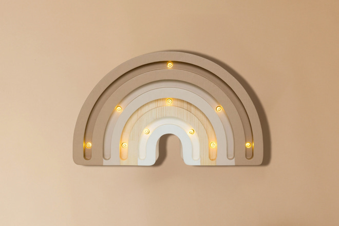 Lâmpada Little Lights LED Mini Arco-íris Cappuccino