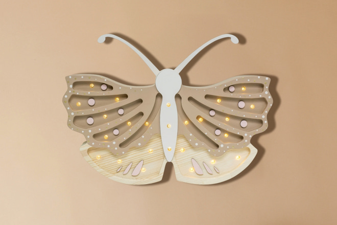 Lámpara Little Lights Mariposa Cappuccino LED