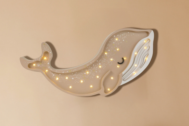 Little Lights Cappuccino Whale Lamp