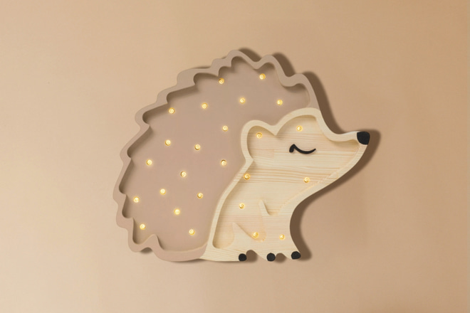 Lampe Little Lights Hérisson Cappucino LED
