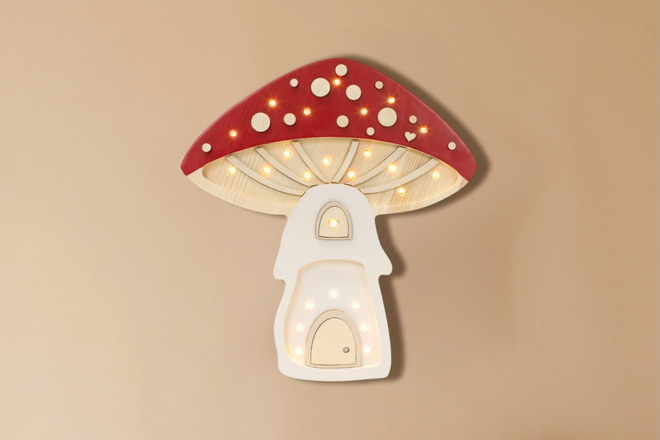 Lampa Little Lights Červená Houba LED