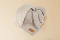 Warme Boucle-Decke aus Baumwolle - Beige