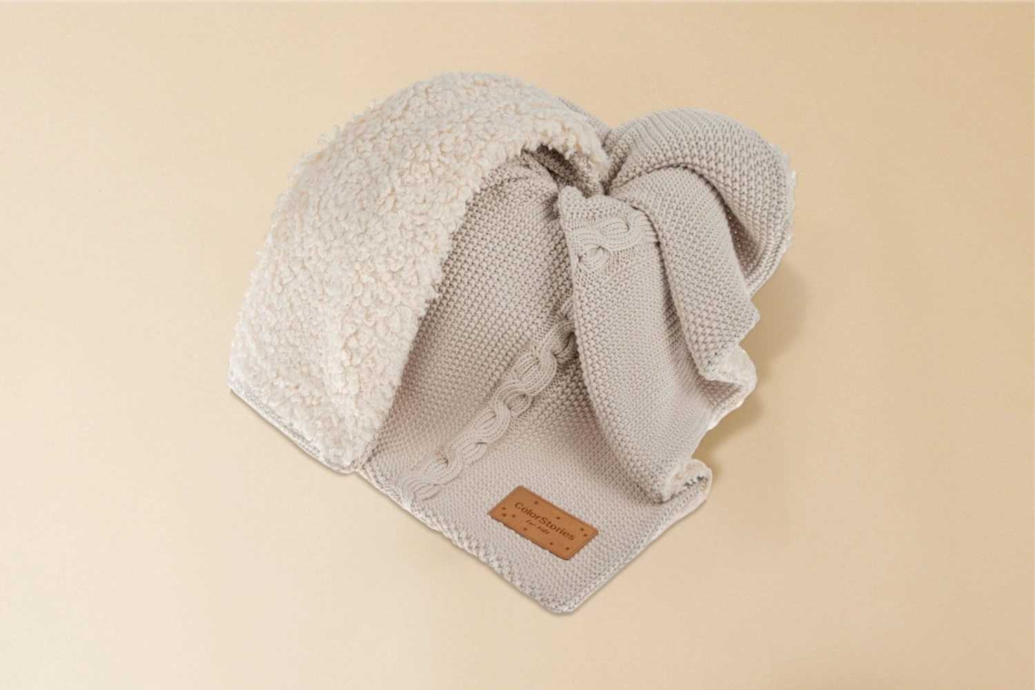 Warm Cotton Boucle Blanket - Beige Warm Cotton Boucle Blanket - Beige