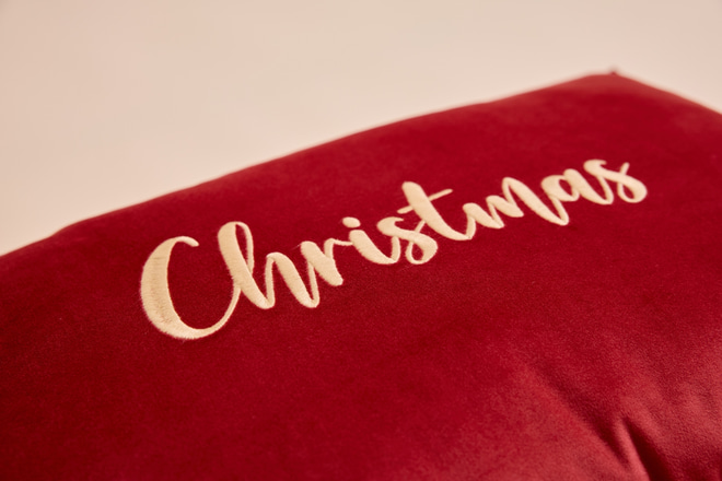 Coussin Rectangle Christmas - Bordeaux