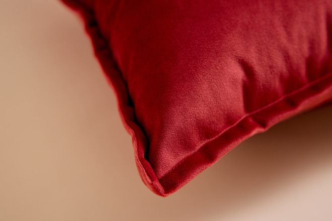 Cuscino stella in Velluto Bordeaux