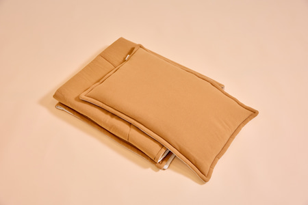Bettdecke & Kissen Set - Camel - 110x140