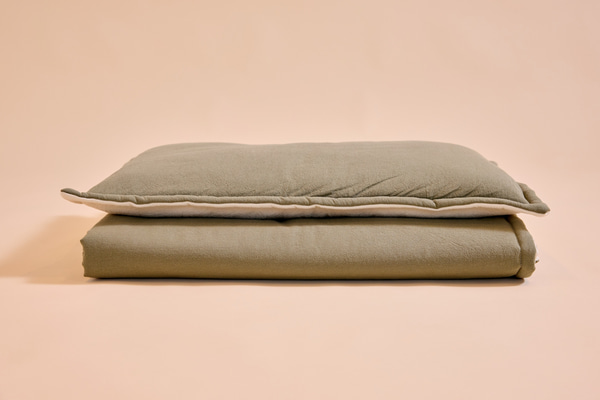 Set Edredón y Cojín 110x140 - Verde Selva