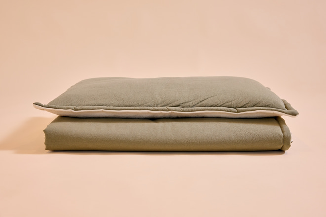 Set Coperta e Cuscino 110x140 - Verde Foresta Set Coperta e Cuscino 110x140 - Verde Foresta