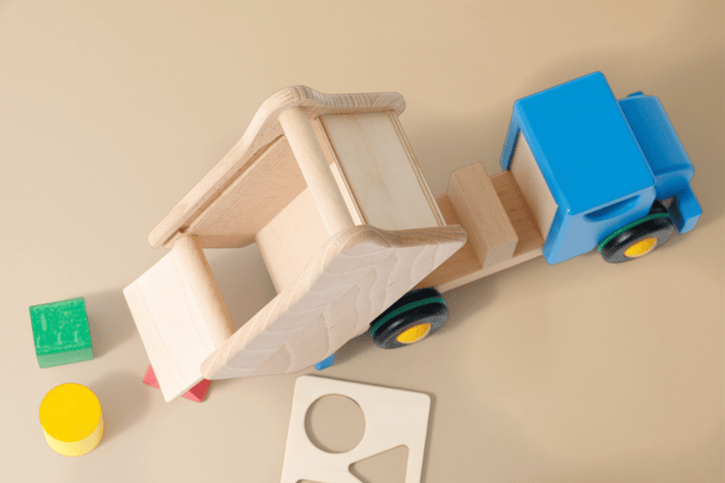 Jouet En Bois - Camion Benne