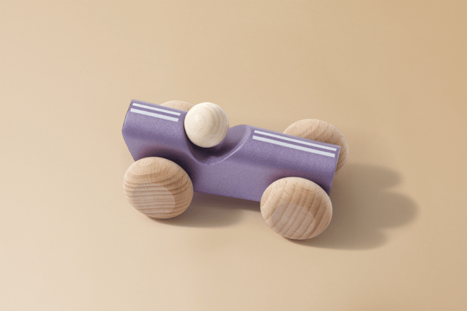 Juguete de madera - Coche de carreras de época Juguete de madera - Coche de carreras de época