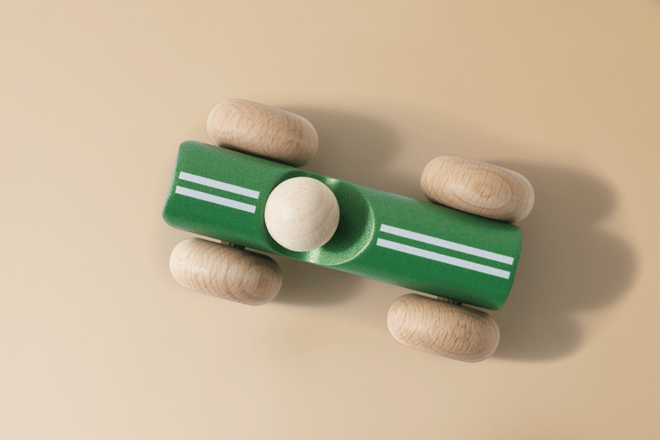 Jouet en bois - Voiture de Course Vintage