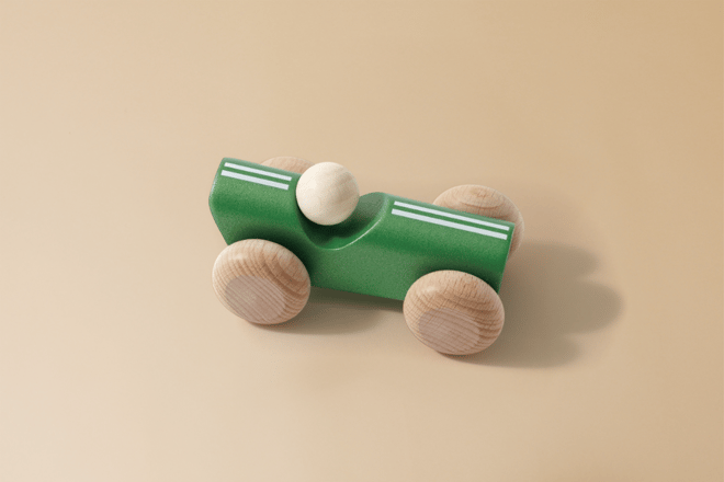 Jouet en bois - Voiture de Course Vintage