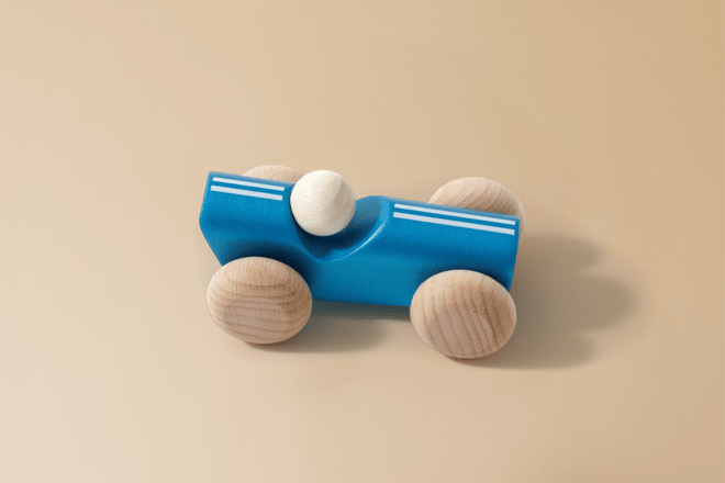 Giocattolo in legno - Macchina da Corsa d'epoca