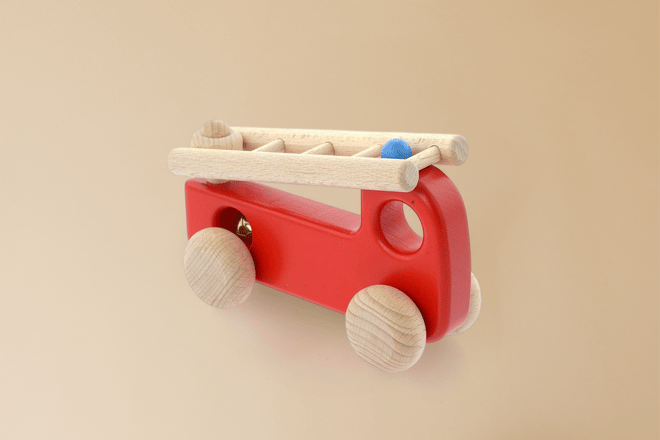 Jouets En Bois - Set de Véhicules d'Urgence