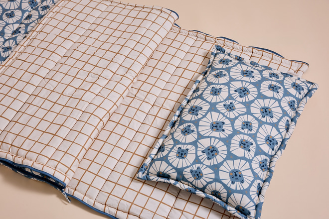 Sac de Couchage & Oreiller Denim Lion