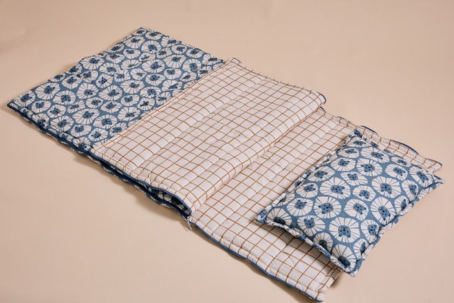 Denim Sleeping Bag & Pillow