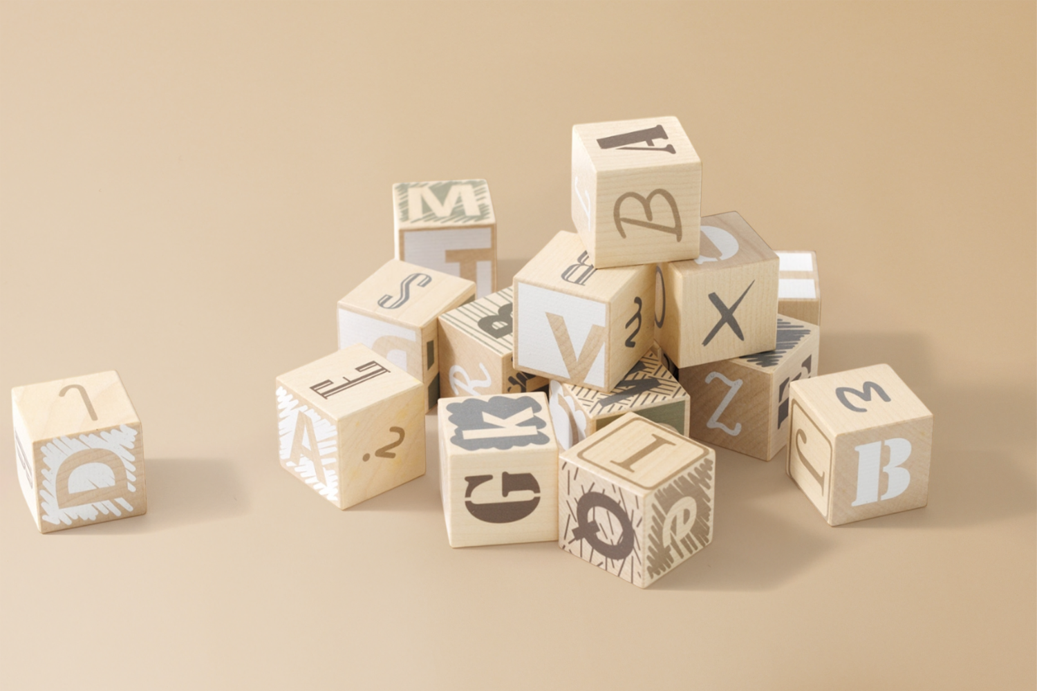 Earth Colours Alphabet Cubes Earth Colours Alphabet Cubes