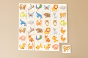Brinquedo em madeira -Jogo de Memória Animais